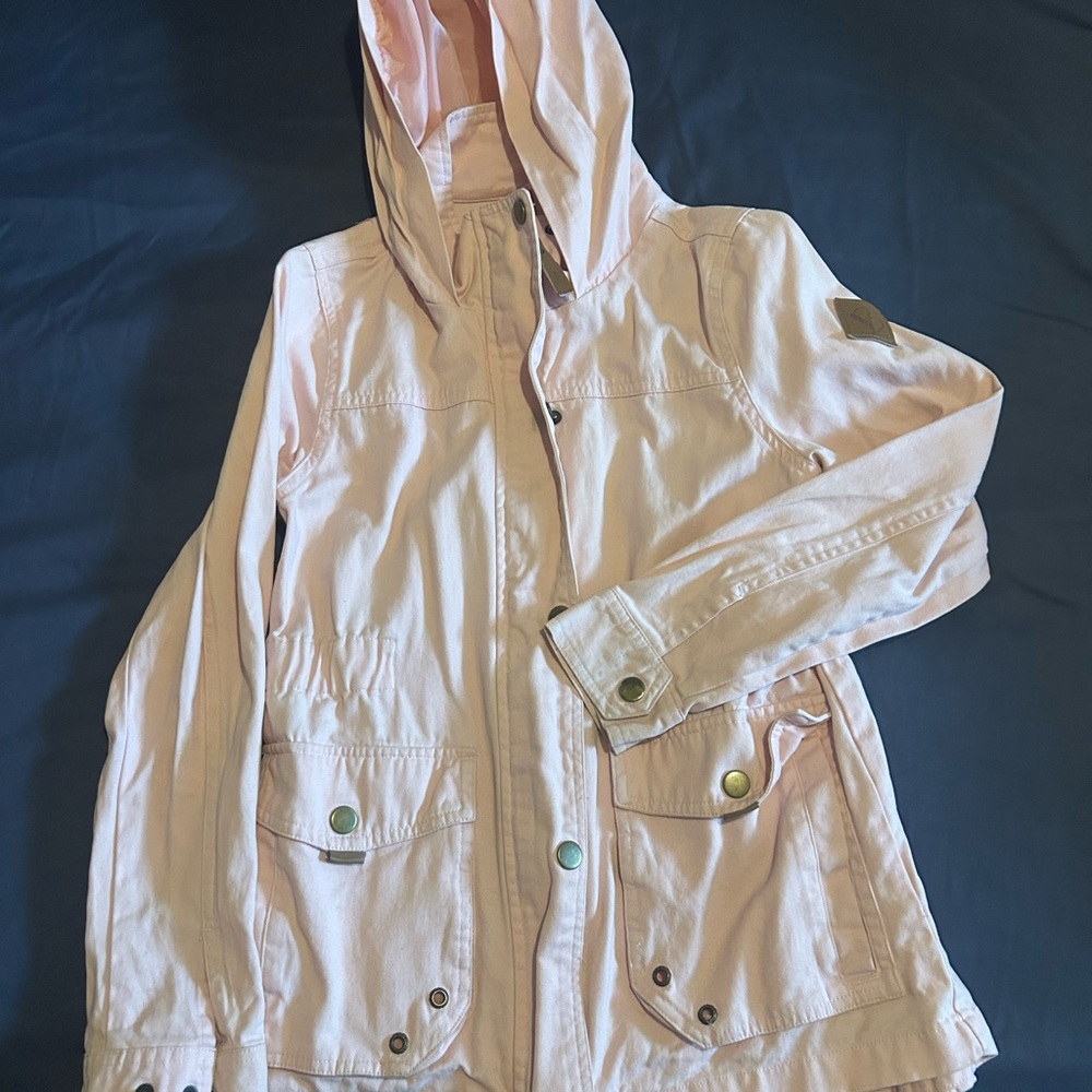 Chic Light Pink Kids Raincoat with Hood